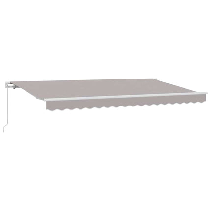 Utfällbar markis Ljusgrå 400 x 200 cm tyg