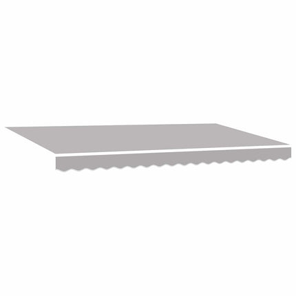 Utfällbar markis Ljusgrå 400 x 200 cm tyg