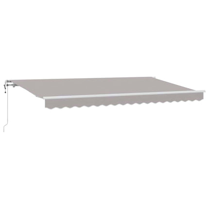 Utfällbar markis Ljusgrå 400 x 200 cm tyg