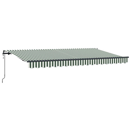 Utfällbar markis Grön 400 x 200 cm tyg