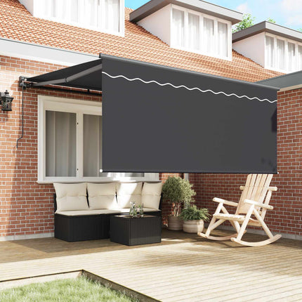 Utfällbar markis Antracit 300 x 250 cm Polyester och aluminium