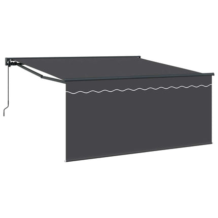 Utfällbar markis Antracit 300 x 250 cm Polyester och aluminium