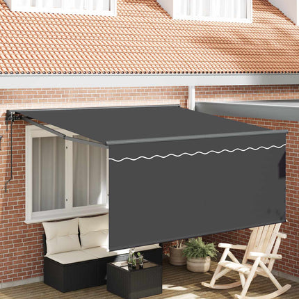 Utdragbar markis Antracit 300 x 250 cm Polyester och aluminium