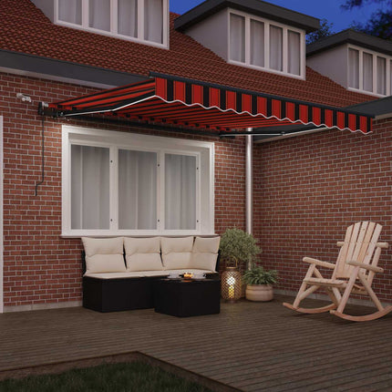 Markis tyg orange och brun 300 x 250 cm Polyester