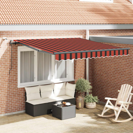 Markis tyg orange och brun 300 x 250 cm Polyester