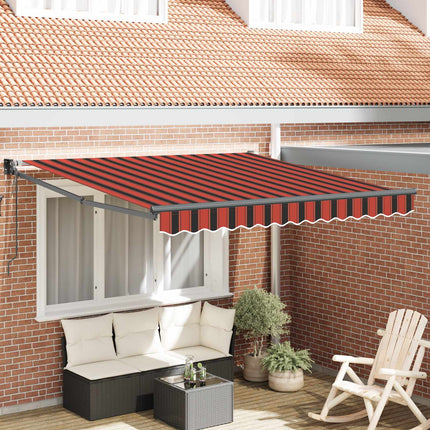 Utdragbar markis Orange 300 x 250 cm Polyester och metall
