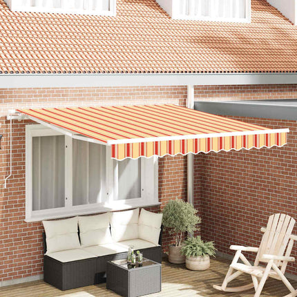 Utdragbar markis Gul och Orange 300 x 250 cm