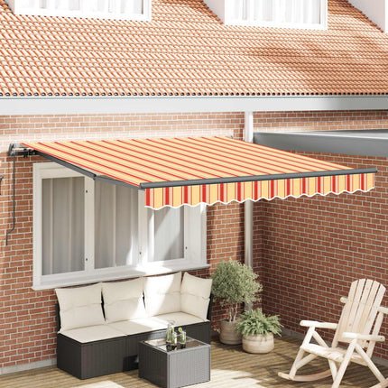 Utdragbar markis Gul och Orange 300 x 250 cm