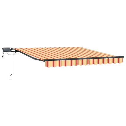 Utdragbar markis Gul och Orange 300 x 250 cm Duk och Aluminium