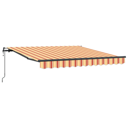 Utdragbar markis Gul och Orange 300 x 250 cm Duk och Aluminium