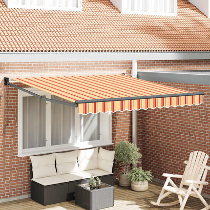 Utdragbar markis Gul och Orange 300 x 250 cm