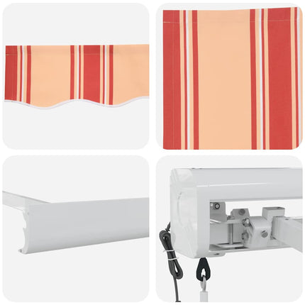 Utdragbar markis Gul och Orange 300 x 250 cm Tyg och Metall