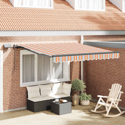 Utdragbar markis Flerfärgsdesign 300 x 250 cm Duk och Aluminium