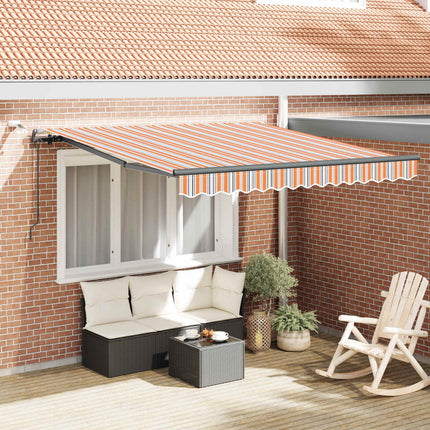 Utdragbar markis Flerfärgsdesign 300 x 250 cm Polyester