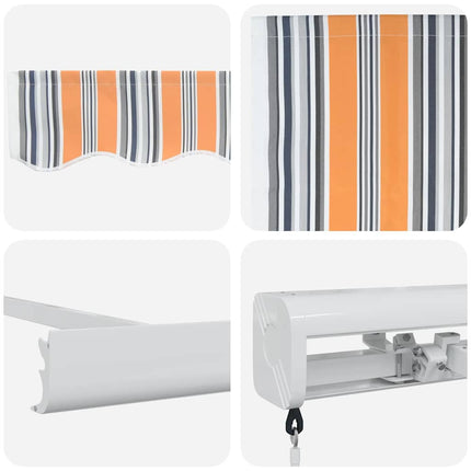 Utfällbar markis Flerfärgsdesign 300 x 250 cm Tyg och Metall