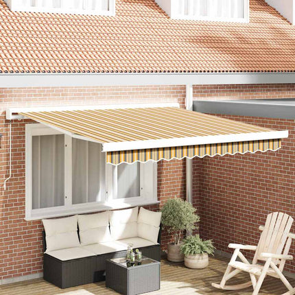 Utfällbar markis Flerfärgsdesign 300 x 250 cm Tyg och Metall