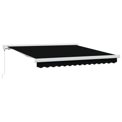 Utdragbar markis Svart 300 x 250 cm Canvas och Aluminium