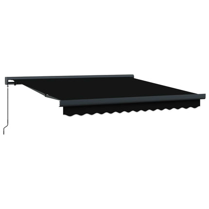 Utfällbar markis Svart 300 x 250 cm Tyg och Metall