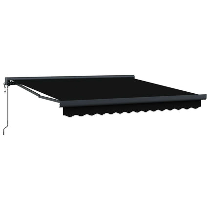Utdragbar markis Svart 300 x 250 x 165 cm Tyg och Metall