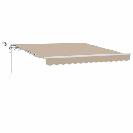 Utfällbar markis Beige 300 x 250 cm Polyester och metall