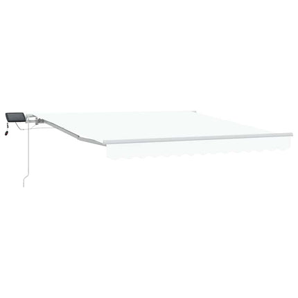 Utfällbar markis Vit 300 x 250 cm Tyger och Stål