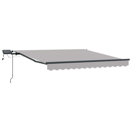 Utfällbar markis Ljusgrå 300 x 250 cm tyg