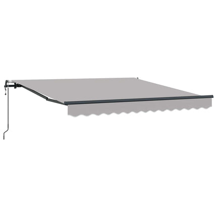 Utfällbar markis Ljusgrå 300 x 250 cm Duk och Aluminium