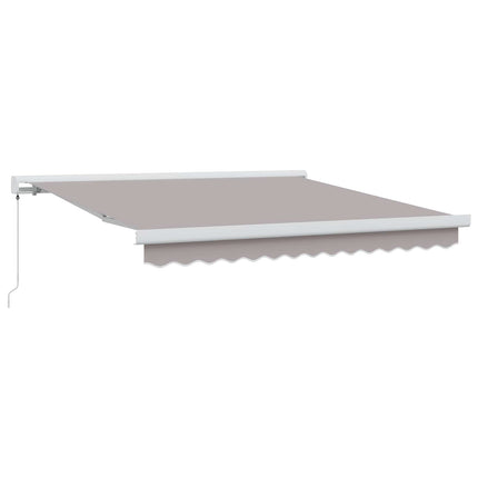 Utfällbar markis Ljusgrå 300 x 250 cm Tyg och Metall