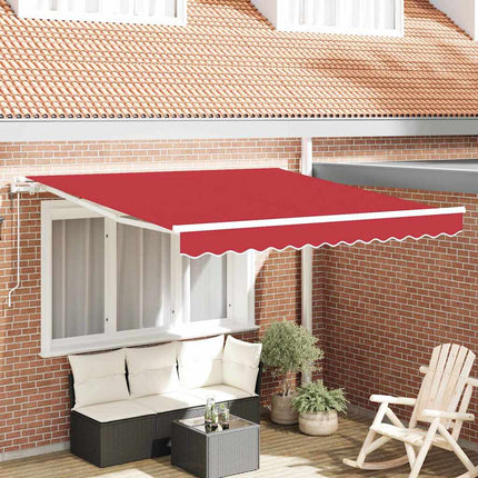 Elektrisk Retraktabel Markis Röd 300 x 250 cm