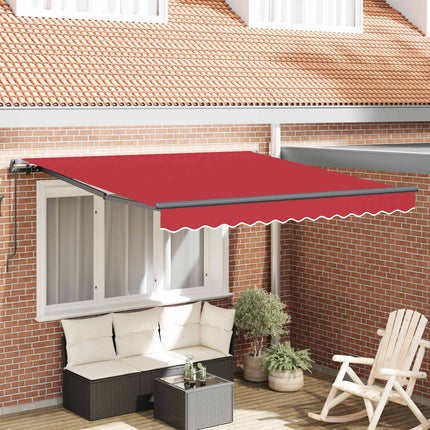 Utdragbar markis Röd 300 x 250 cm Polyester och aluminium