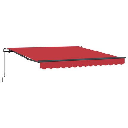 Utdragbar markis Röd 300 x 250 cm Polyester och aluminium