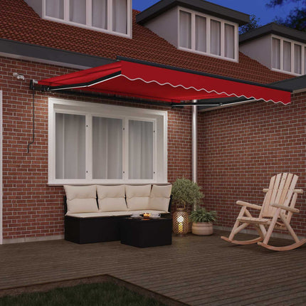 Utdragbar markis Röd 300 x 250 cm Polyester