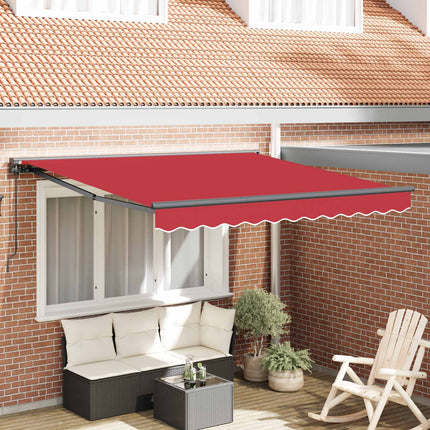 Markisram Röd 300 x 250 cm Polyester med PU-beläggning