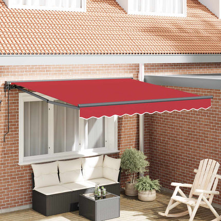 Markisram Röd 300 x 250 cm Polyester med PU-beläggning