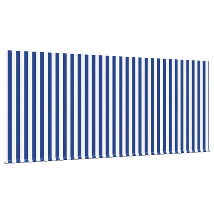 Utfällbar markis Blå och Vit 350 x 250 cm