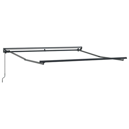 Utfällbar markis Kräm 350 x 250 cm Polyester och aluminium