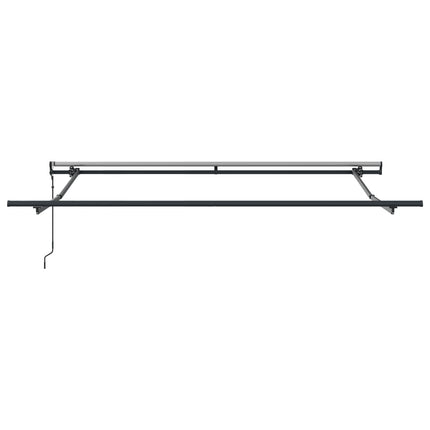 Utfällbar markis Röd och Svart 350 x 250 cm Duk och Aluminium