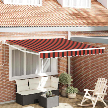 Markis Orange och Brunt 350 x 250 x 165 cm Polyester