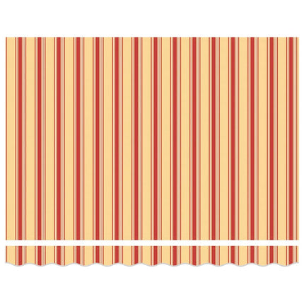 Utfällbar markis Gul och Orange 350 x 250 cm Tyger och Stål