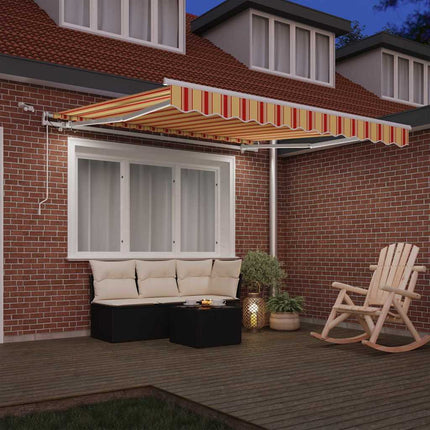 Utfällbar markis Gul och Orange 350 x 250 cm