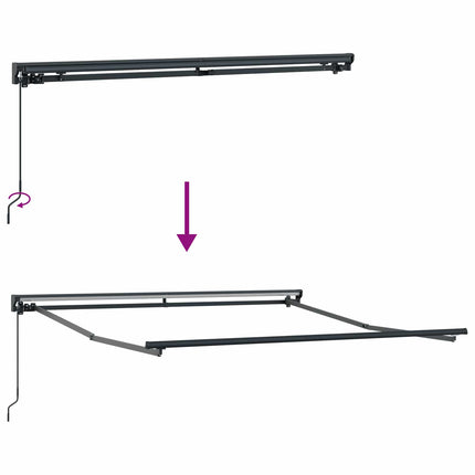 Markisram Flerfärgsdesign 350 x 250 cm