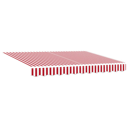 Utfällbar markis Röd och Vit 350 x 250 cm