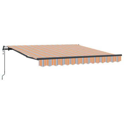 Utdragbar markis Flerfärgsdesign 350 x 250 cm Duk och Aluminium