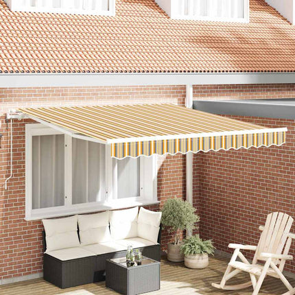 Elektrisk Retraktabel Markis Flerfärgsdesign 350 x 250 cm