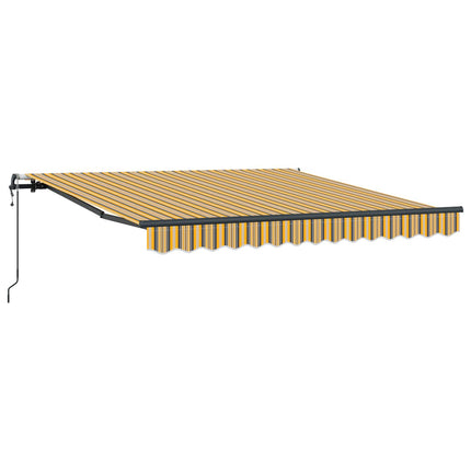 Utfällbar markis Flerfärgsdesign 350 x 250 cm Duk och Aluminium