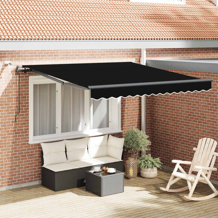 Markis tyg Svart 350 x 250 cm Polyester