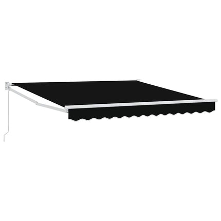 Utfällbar markis Svart 350 x 250 cm Polyester och aluminium