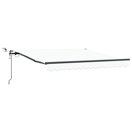 Utdragbar markis Vit 350 x 250 cm Polyester
