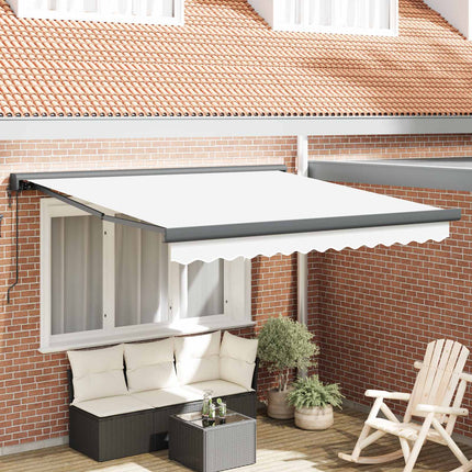 Markis Vit 350 x 250 x 165 cm Polyester och aluminium
