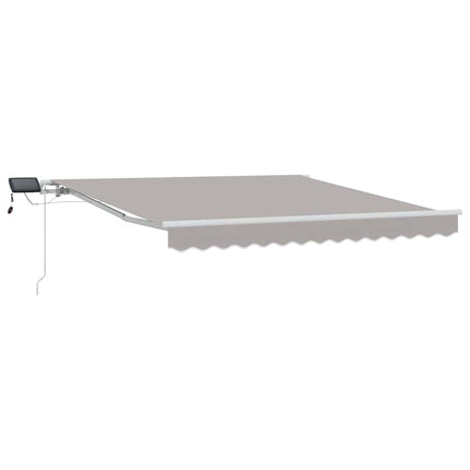 Utdragbar markis Ljusgrå 350 x 250 cm Duk och Aluminium